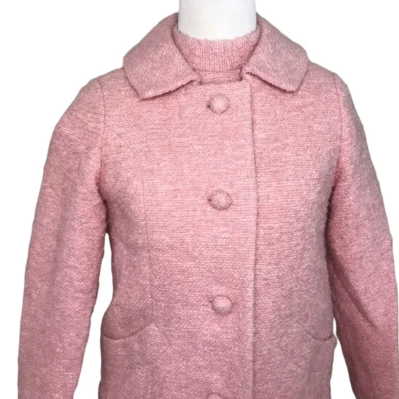 Vintage 60s Pink Boucle Dress and Jacket Set - Picture 3 of 12